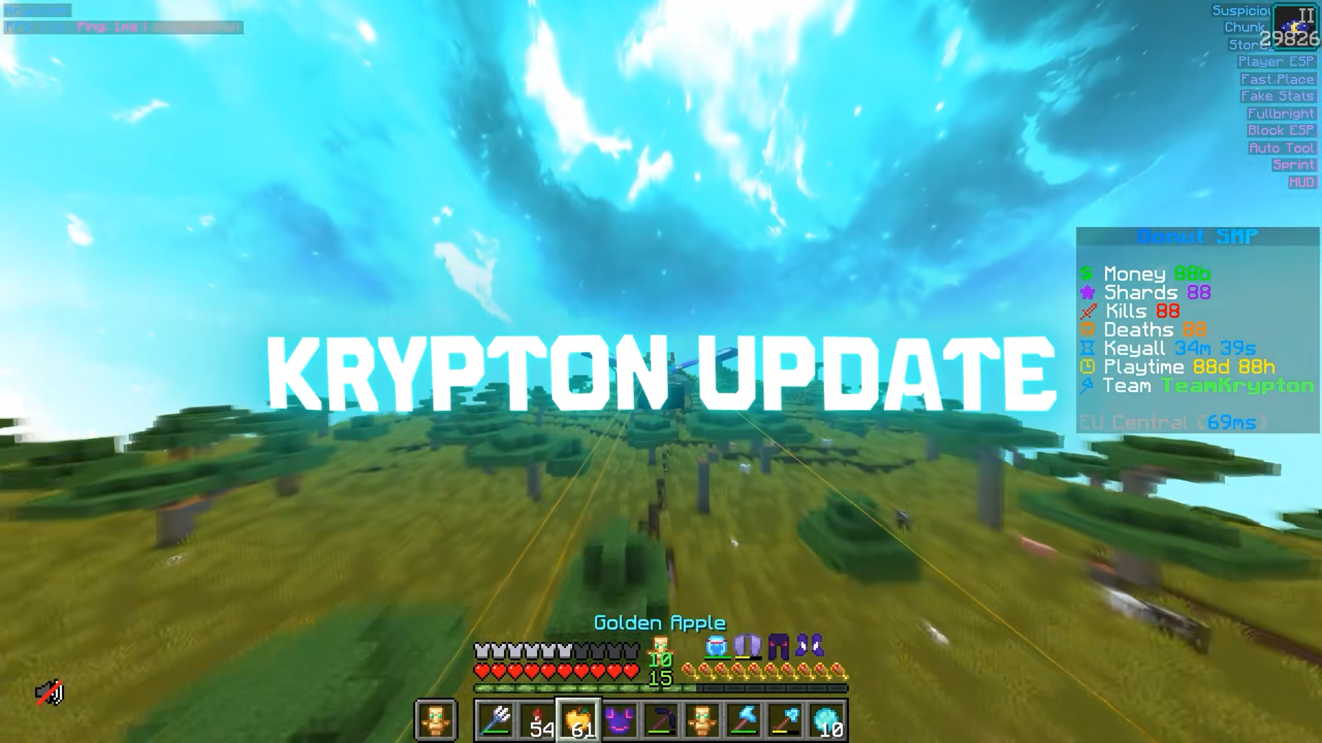 Krypton client menu screenshot